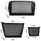Aosbos 3-Pack Mesh Cosmetic Bag Set - Travel/On-The-Go Makeup Storage, Zipper Closure Small Pouch