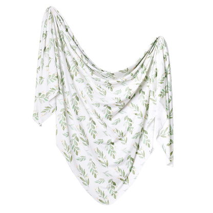 Buy now Copper Pearl Large Premium Knit Baby Swaddle Receiving Blanket Fern at indiglob india