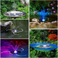 AISITIN 3.5W Solar Fountain Pump, LED Lighting Solar Water Pump Floating Fountain with 6 Nozzles, 1500mAh Battery Backup for Bird Bath, Fish Tank, Pond or Garden Decoration Solar Aerator Pump