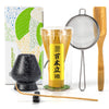 TEANAGOO MA-01 Japanese Matcha Ceremony Accessory, Matcha Whisk (Chasen), Traditional Scoop (Chashaku), Tea Spoon, Whisk Holder, The Perfect Set to Prepare a Traditional Cup of Matcha.… - 6-PCS Black Set