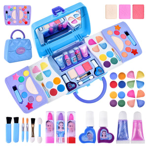 Buy now Kids Makeup Kit for Girl Kids Toys Makeup for Kids 50PCS Play Makeup Set Washable Cosmetic Non-Toxic Toddlers Pretend Frozen Makeup Birthday Gifts for Age 3 4 5 6 7 8 9 10 11 12 Years Old at indiglob india