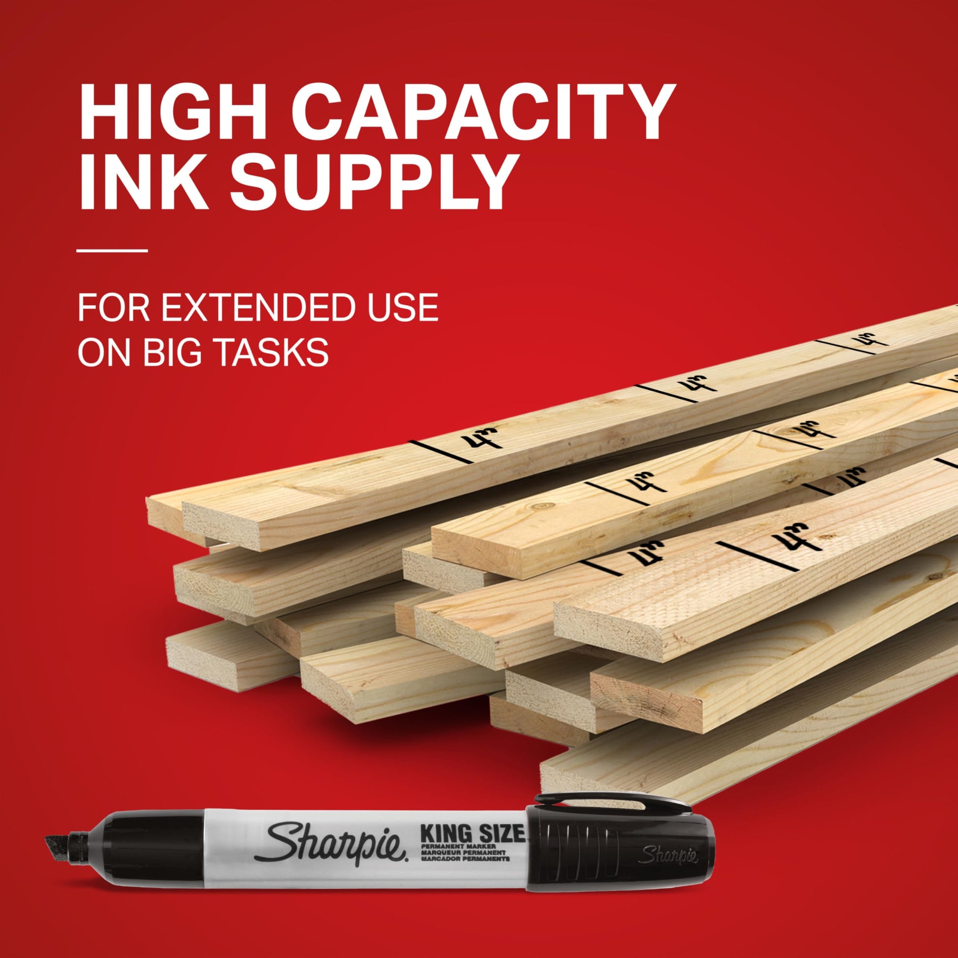 Buy now Sharpie?? King Size Permanent Marker, Large Chisel Tip, Great for Poster Boards, Red, 12 Count at indiglob india