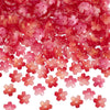 PAGOW 160PCS Tulip Flower Beads Glass Translucent Bracelet Beads Colorful Handcrafted Crystal Loose Glass Beads for Spring Summer Valentines Wedding DIY Jewelry Making Gifts - Red Cherry-160pcs