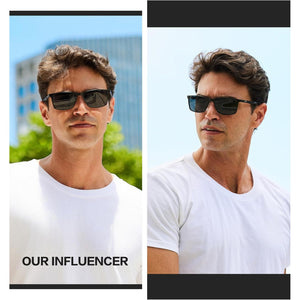 BIRCEN Mens Sunglasses Polarized UV Protection: Classic Shades for Men Driving Fishing with Al-Mg Metal Frame