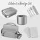 Bentgo Stainless Insulated Food Container - 2.4 Cups (19 oz), Triple-Layer Insulation, Vacuum Seal, Leak-Proof, Built-In Handle, Wide Opening, Premium Stainless Steel, for Cool/Warm Foods (Steel)