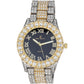 Charles Raymond Mens Big Rocks with Roman Numerals Fully Iced Out Colorful Dial Watch - ST10327 RN Single