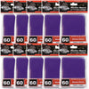 Monster Protectors Card Sleeves(300 Pack) -Small Size(64mm x 89mm) Bright Multi-Color Set of Card Protectors-Compatible with Yugioh & other Collectible TCGs & Sports Cards- Keep cards safe during play - Purple 600 Pk