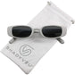 ShadyVEU Slim Classic Rectangular Sunglasses UV Protection 90’s Vintage Small Wide Retro Frame Fashion Shades