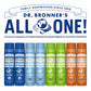 Dr. Bronner's - Organic Lip Balm Variety Peppermint, Orange Ginger, Naked, Lemon Lime) - Made with Organic Beeswax and Avocado Oil, For Dry Lips, Hands, Chin or Cheeks, 0.15 Ounce (Pack of 4)