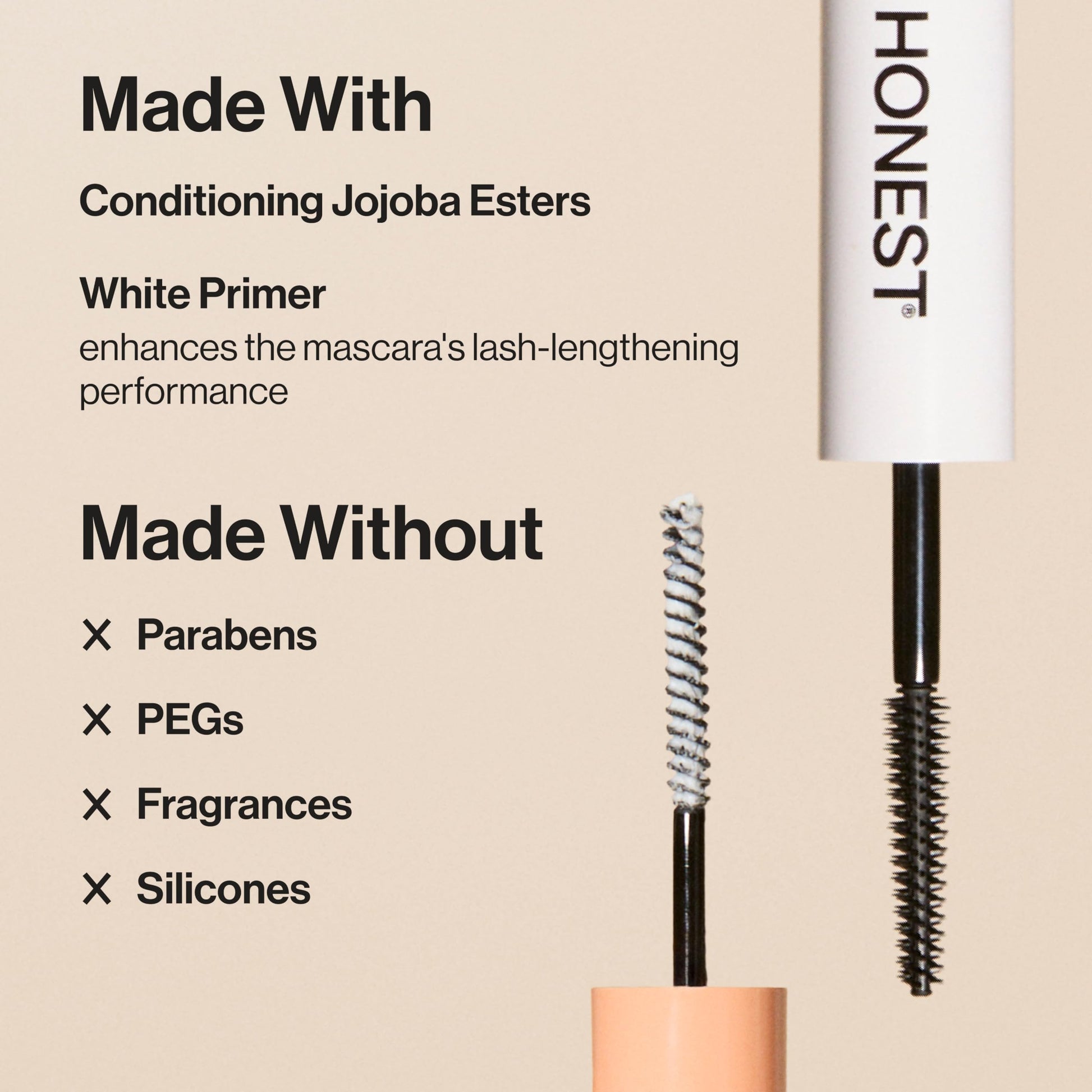 Buy now Honest Beauty 2-in-1 Extreme Length Clean Mascara, Lash Primer, Lengthening, Volumizing, Cruelty-Free, Safe for Sensitive Eyes, Black, .27 fl oz at indiglob india
