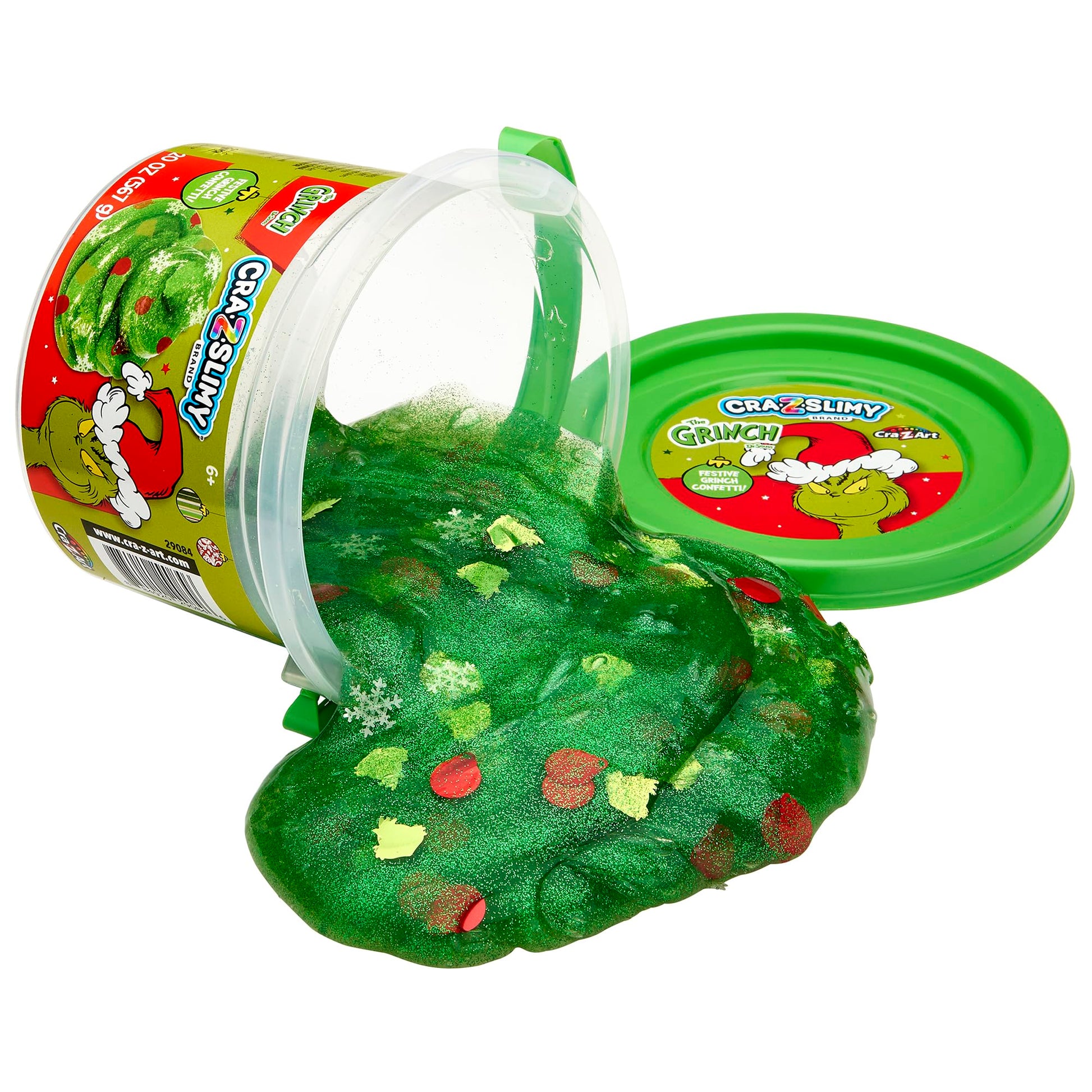 Buy now CRA-Z-Slimy The Grinch Green Glitter Slime Tub, 20 oz ƒ?? Includes Festive Grinch Confetti, Stretchy Holiday Slime for Kids Ages 6+, Sensory Christmas Toy at indiglob india