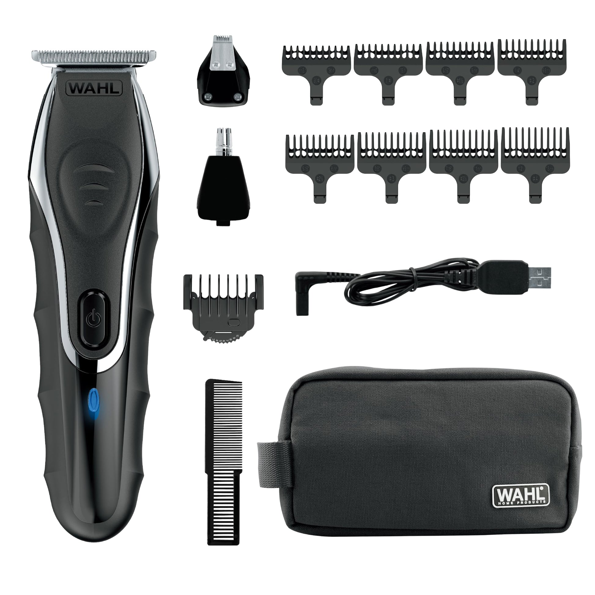 Buy now Wahl Aqua Blade?? Rechargeable Wet/Dry Lithium-Ion Deluxe Beard Trimmer for Men - Interchangeable Heads for Detailing, Hair, Mustache and Body Grooming - Model 9899-100 at indiglob india