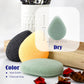 myHomeBody Natural Konjac Facial Sponges – Teardrop Shape - for Gentle Face Cleansing and Exfoliation - with Activated Charcoal and Aloe Vera, Set of 4
