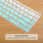 2 Pack HP EliteBook 840 Keyboard Cover 14 Inch, Silicone Keyboard Skin for HP EliteBook 745 G5 G6 14 Inch, 14" HP EliteBook 840 G5 G6, HP ZBook 14u G5 G6 Cover(Ombre Mint+Clear)