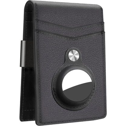 Hawanik Mens Slim Bifold Wallet With Integrated Case Holder for AirTag