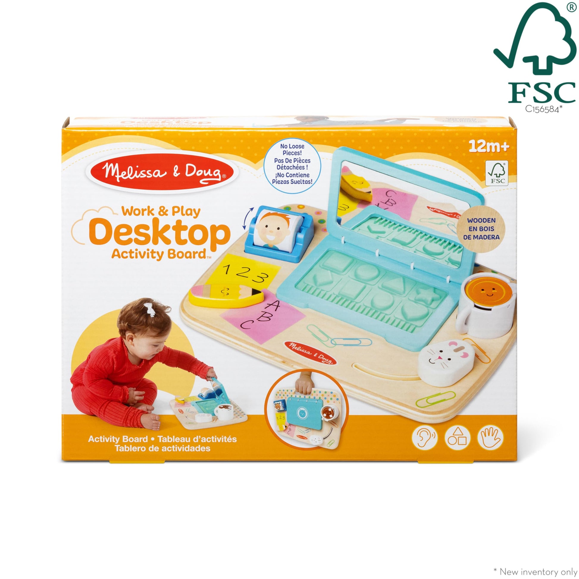 Buy now Melissa & Doug Wooden Work & Play Desktop Activity Board Infant and Toddler Sensory Toy - FSC-Certified at indiglob india