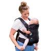 Infantino Flip 4-in-1 Convertible Baby Carrier, Adjustable, Ergonomic Babywearing, Registry Essential, Baby Carrier for Newborn to Toddler, Black - Black Denim