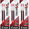 Pilot, Precise V5 RT Liquid Ink Refills, Extra Fine Point 0.5 mm, Black, Pack of 6 - Red
