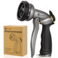 Buy now AUTOMAN-Garden-Hose-Nozzle, ABS Water Spray Nozzle with 7 Adjustable Watering Patterns, Slip Resistant for Watering Plants, Lawn& Garden, Washing Cars, Cleaning, Showering Pets & Outdoor Fun. Metalic Silver at indiglob india