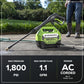 Buy now Greenworks 1800 PSI (1.1 GPM) Electric Pressure Washer PWMA Certified at indiglob india