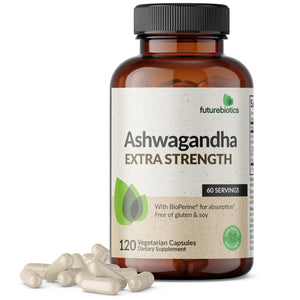 Buy now Futurebiotics Ashwagandha Extra Strength Stress & Mood Support with BioPerine - Non GMO Formula, 120 Vegetarian Capsules at indiglob india