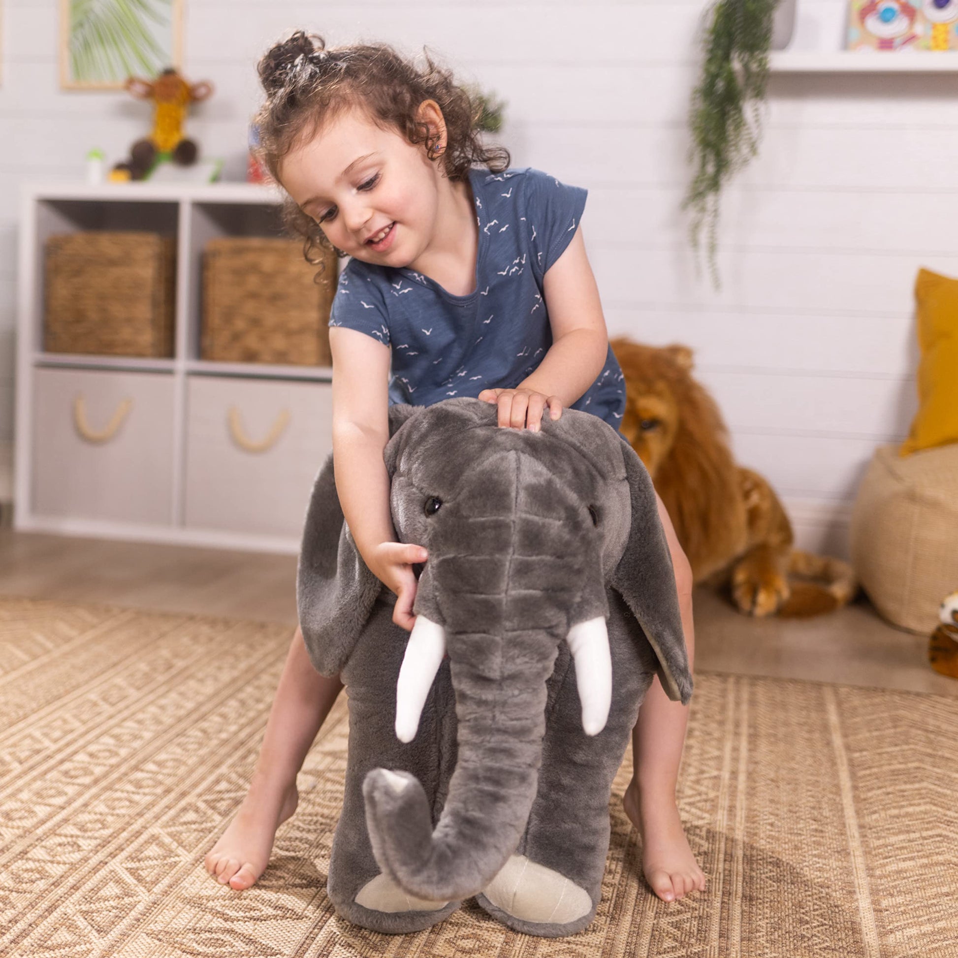 Buy now Melissa & Doug Giant Elephant - Lifelike Stuffed Animal (Over 3 feet Long) at indiglob india