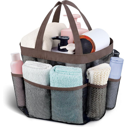 Attmu Mesh Shower Caddy Portable, Quick Dry Hanging Shower Tote Bag for College Dorm Room Essentials, Large Capacity Shower Caddy Dorm for Bathroom Gym Swimming