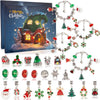 Christmas Advent Calendar Bracelets 2025 for Girls 24 Days Xmas Countdown Calendar DIY Jewelry Making Kit Gift 22 Charm Beads 2 Bracelets for Kids Teens Women - 2pcs Christmas Bracelets