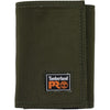 Timberland PRO Men's Cordura Nylon RFID Trifold Wallet with ID Window - olive