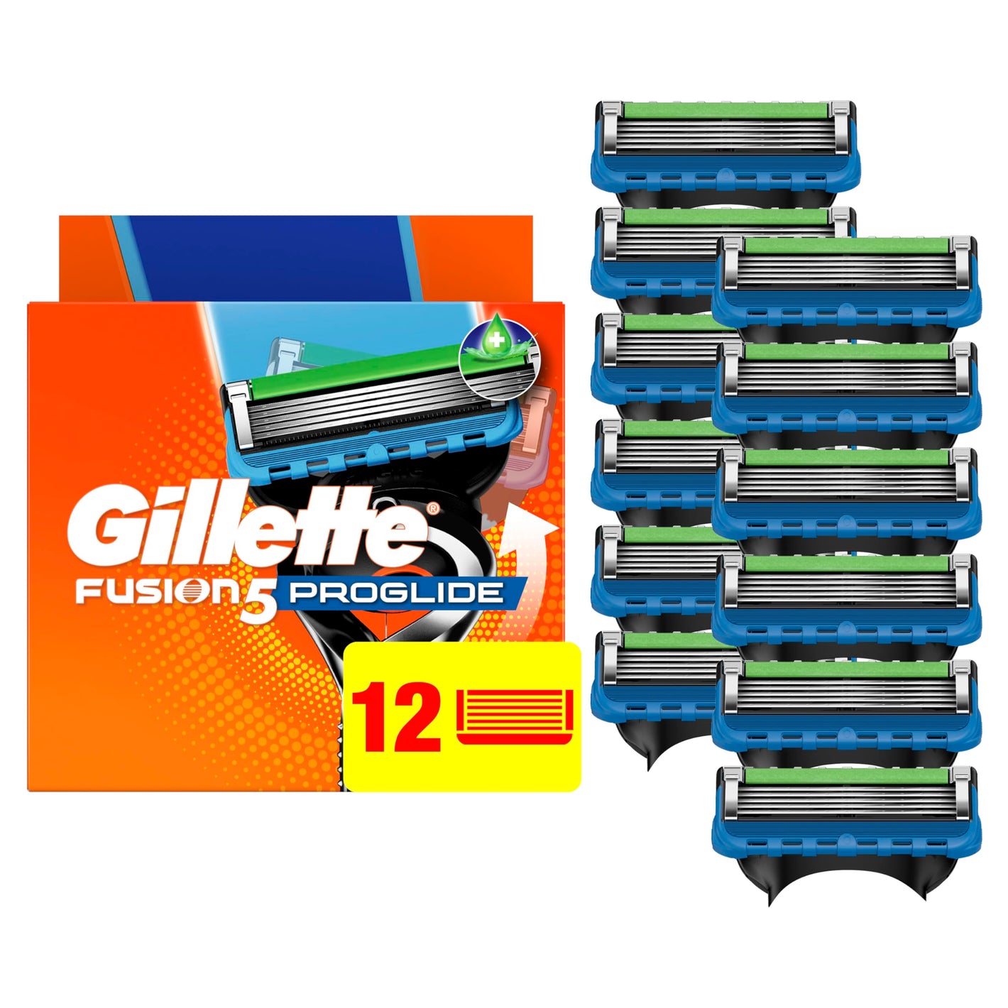 Buy now Gillette ProGlide Razor Refills for Men, 12 Razor Blade Refills at indiglob india