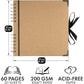 Bstorify Scrapbook Album 60 Pages (8 x 8 Inch) Brown Thick 200gsm Kraft Paper, Photo Album Scrapbook, Memory Book - Ideal for Your Scrapbooking Albums Art & Craft Projects