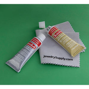 Rub-N-Buff 2 Color Assortment with Premium Buffing Cloth (Silver Leaf, Gold Leaf)