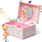 Jewelkeeper Musical Jewelry Box for Girls with Spinning Unicorn, Glitter Rainbow and Stars Design Music Box for Necklace, Earrings, and Accessories, Plays The Beautiful Dreamer Tune