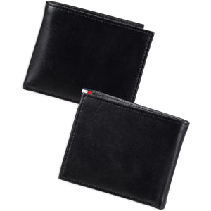 Tommy Hilfiger Men's Leather Slim Bifold Wallet with Coin Pocket
