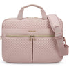 BAGSMART Laptop Bag, 15.6/17.3 Inch Briefcase for Women Large Laptop Case Computer Bag Office Travel Business, Black - Pink