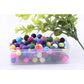 Color Lava Stone Beads Mixed Box Kit 200pcs 8mm Round Loose Chakra Rock Beads Random Color for Essential Oil Yoga Diffuser Bracelet Necklace Jewelry Making (Color Lava Stone Beads Mix Kit)