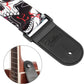 Skull Guitar Strap Leather Ends Guitar Shoulder Strap for Bass, Electric, Acoustic Guitars, Best Gift for Men Women Guitarist
