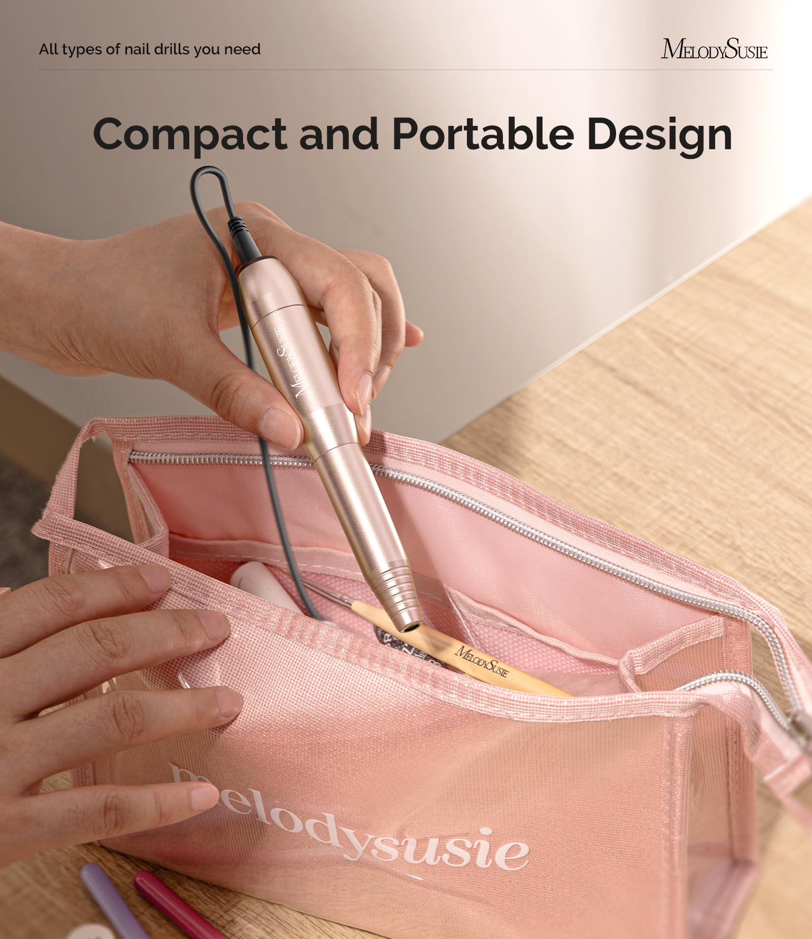 Buy now MelodySusie Pen-Shaped Portable USB Nail Drill, PC120I 20000RPM Electric Nail File with Compact Design for All Nail Care, Manicure Polishing, Shaping & Gel Removal at Home for Beginners at indiglob india