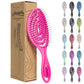 Buy now Ninabella Detangle Hair Brush for Women & Men - Does not Pull - Straightening Brushes for Straight & Curly Hair - Unique Spiral Detangling Hairbrush - Green at indiglob india