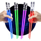 Lightsaber Chopsticks Light Up - LED Glowing Light Saber Star Wars Chop Sticks - Reusable Sushi Lightup Sabers Chopstick Set Of 1 Blue Pair