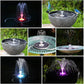AISITIN 3.5W Solar Fountain Pump, LED Lighting Solar Water Pump Floating Fountain with 6 Nozzles, 1500mAh Battery Backup for Bird Bath, Fish Tank, Pond or Garden Decoration Solar Aerator Pump