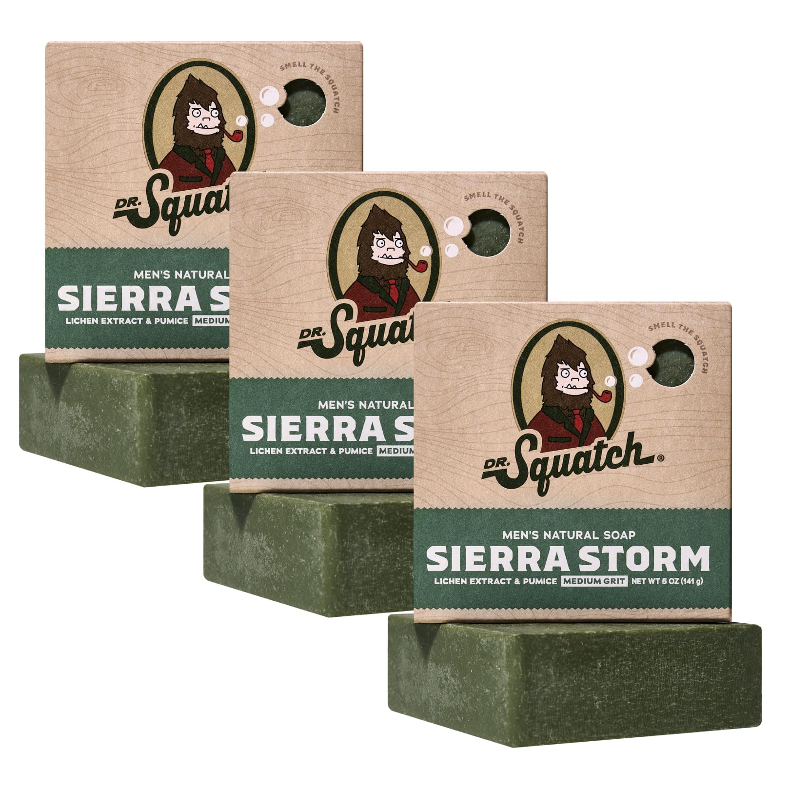 Buy now Dr. Squatch Natural Men’s Bar Soap - Cold Process Body Soap Bar with Natural Oils - Gifts for Men - Pine Tar (5 oz, 3-Pack) Sierra Storm at indiglob india