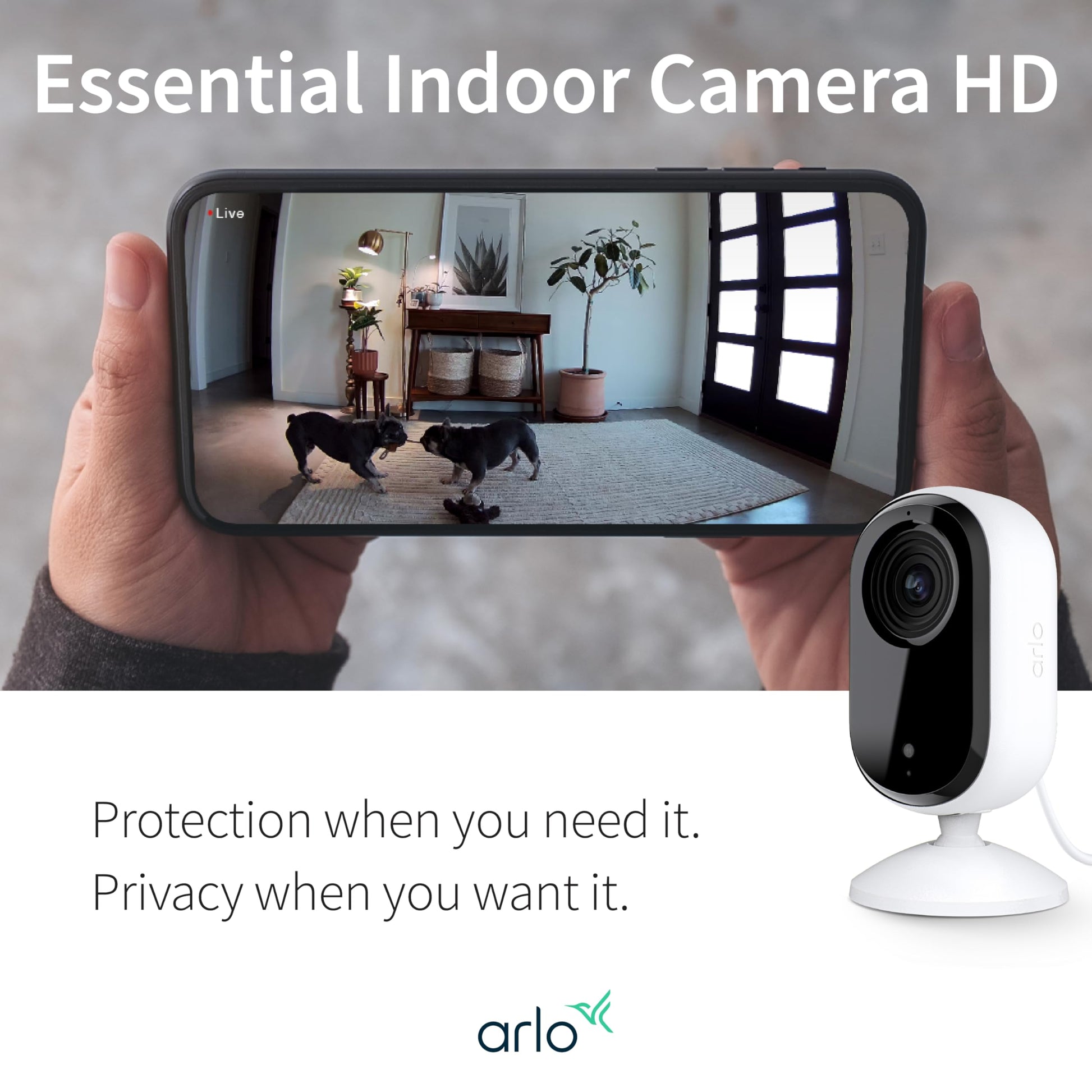 Buy now Arlo Essential Security Camera 1080p HD, Outdoor - Indoor, 2nd Gen, Wireless Rechargeable Camera, 2-Way Audio, Color Night Vision, Wide Angle - White (Renewed) at indiglob india