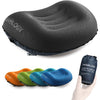 TREKOLOGY Ultralight Inflatable Camping Travel Pillow - ALUFT 2.0 Compressible, Compact, Comfortable, Ergonomic Inflating Pillows for Neck & Lumbar Support While Camp, Hiking, Backpacking - Black