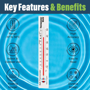Bath Thermometer - Check Bath Water Temperature with This Easy to Use Bathing Temperature Thermometer