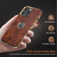 LOHASIC for iPhone 13 Pro Max Case, Vintage Leather Thin Slim Luxury PU Soft Flexible Bumper Non-Slip Grip Anti-Scratch Protective Cover Phone Cases for iPhone 13 Pro Max 6.7" 2021 - Brown