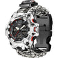 23-in-1 Survival Military Digital Watch, Mens Tactical Multi-Functional and Adjustable Wristband Outdoors Waterproof Sports Dual Dial Watches with Compass Paracord Band