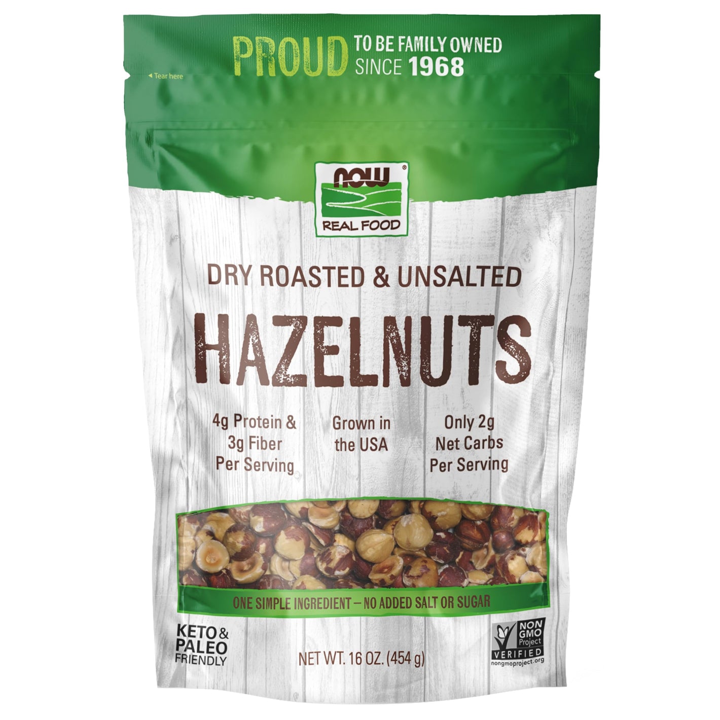 Buy now NOW Foods, Real Food, Dry Roasted & Unsalted Hazlenuts, Non-GMO, Vegan, Grown in the USA, 16 oz (454 g) at indiglob india
