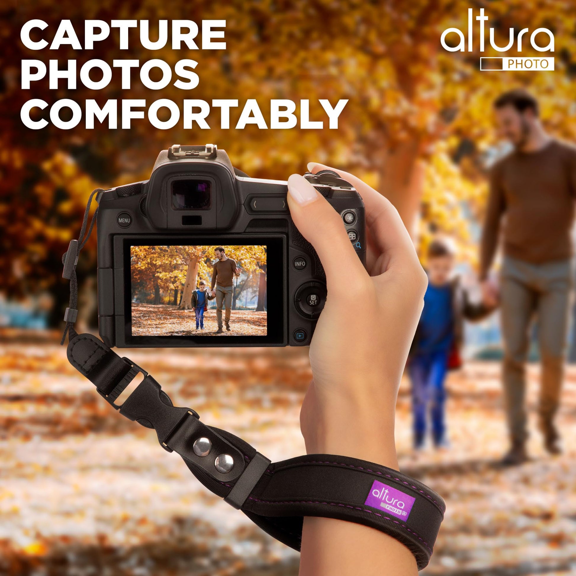 Buy now Camera Wrist Strap - Rapid Fire Heavy Duty Safety Wrist Strap by Altura Photo w/ 2 Alternate Connections for Use w/ Large DSLR or Mirrorless Cameras at indiglob india