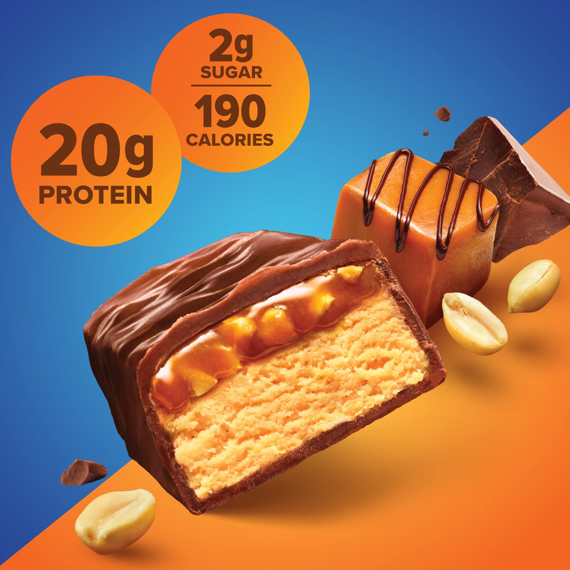 Buy now Pure Protein Chocolate Peanut Caramel Protein Bars – 20g Protein, 3g Sugar, 190 Calories (12 count) Low Sugar* High Protein Snack - Gluten Free - Perfect for a Healthy Snack at indiglob india